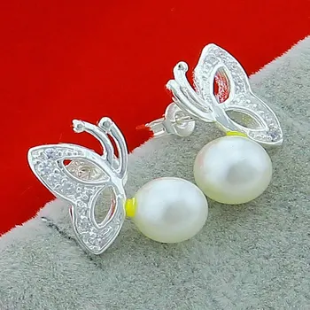 Wholesale Brand Fashion 925 Sterling Silver Animal Butterfly Pearl Stud Earrings With Clear CZ For Women Luxury Jewelry Gift
Wholesale Brand Fashion 925 Sterling Silver Animal Butterfly Pearl Stud Earrings With Clear CZ For Women Luxury Jewelry Gift