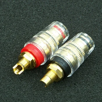 Large Premium Copper Plated with Clear Crystal Plastic Speaker Amplifier Short Tail Post
Large Premium Copper Plated with Clear Crystal Plastic Speaker Amplifier Short Tail Post