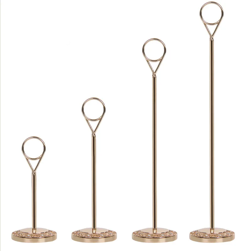 Lucury Gold 14 inch Crystal tall stainless steel table number holders wedding party number stand
Lucury Gold 14 inch Crystal tall stainless steel table number holders wedding party number stand