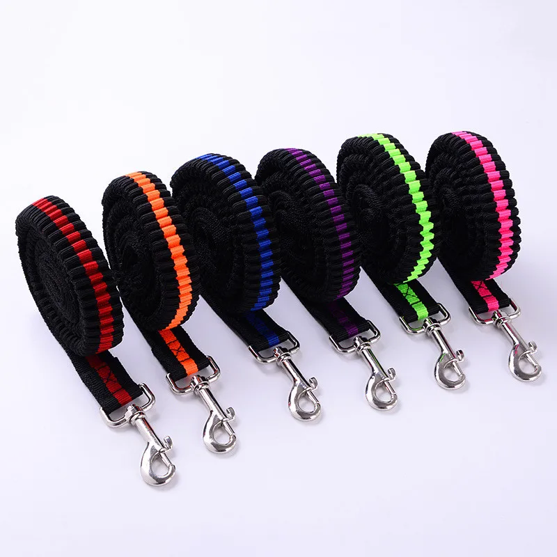 

6 Colors Dog Running Walking Leash Elastic Dog Leash 1.5cm-2cm-2.5cm*120cm Leash Rope For Dogs Training Pet Bungee Leashes Lead6