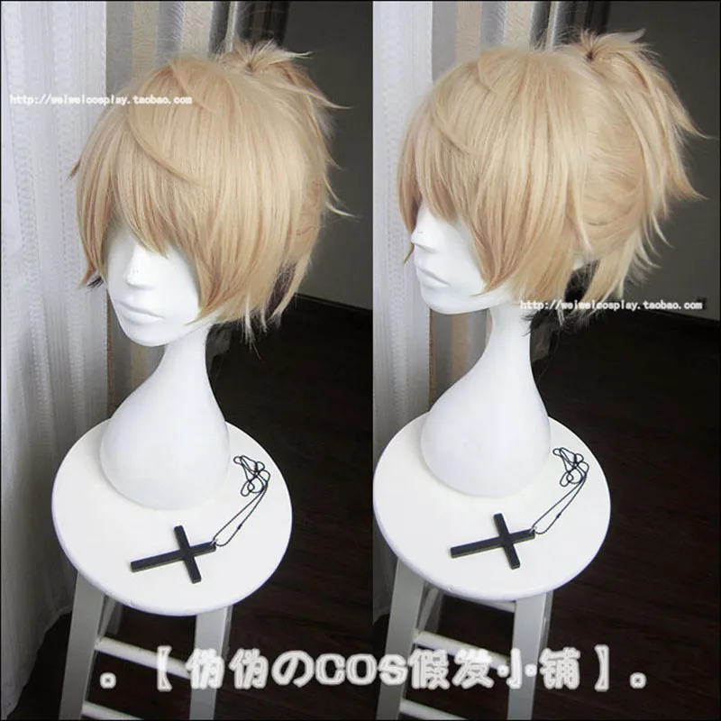 

Prince of Stride Riku Yagami Short Linen Brown Ponytail Hair Heat Resistant Cosplay Costume Wig + Free Wig Cap