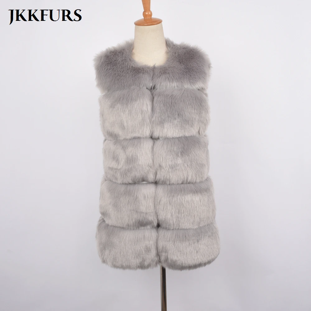 JKKFURS Women's Faux Fur Vest Furry Fake Fur Winter Warm Fur Luxury Outerwear High Quality Fashion Style Gilet S8406
JKKFURS Women's Faux Fur Vest Furry Fake Fur Winter Warm Fur Luxury Outerwear High Quality Fashion Style Gilet S8406