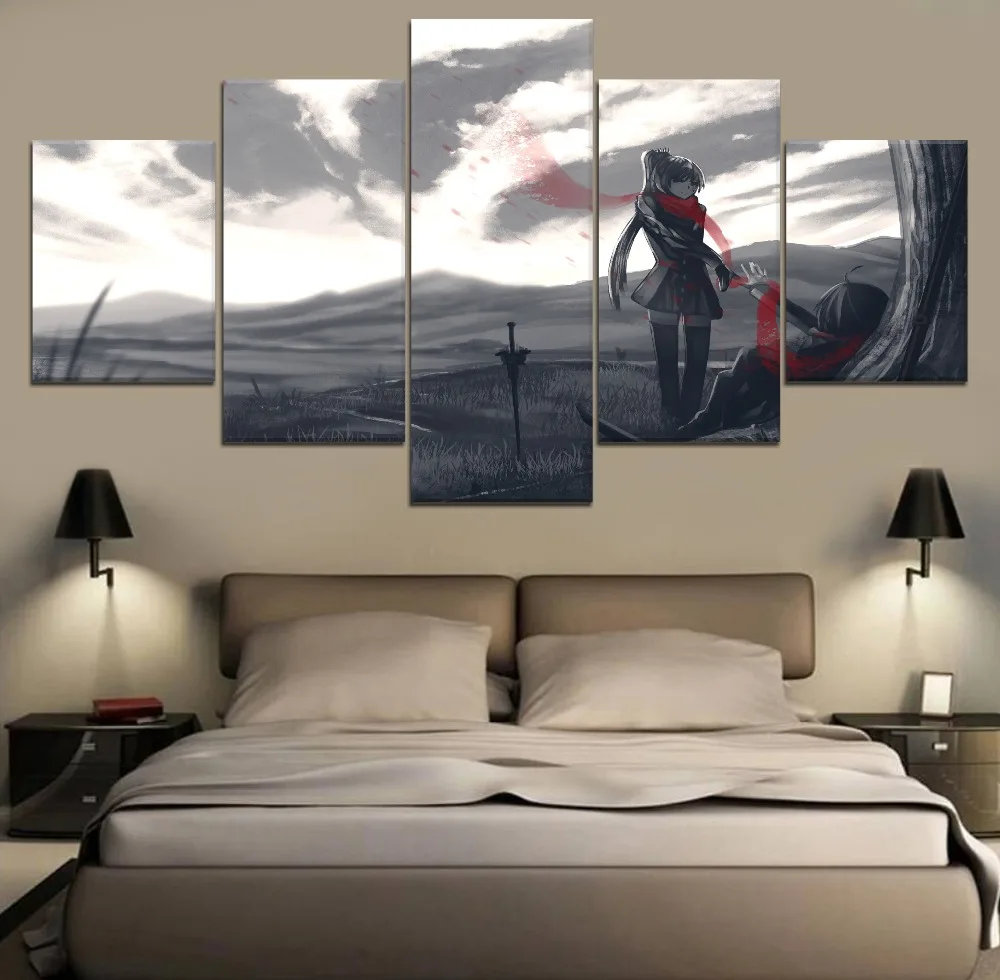 black-and-white painting RWBY Anime HD Print Decor Painting Canvas Wall Art 5 Piece Painting Canvas Home Living Room Painting
black-and-white painting RWBY Anime HD Print Decor Painting Canvas Wall Art 5 Piece Painting Canvas Home Living Room Painting