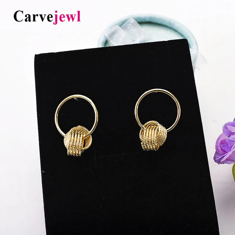 Carvejewl short earrings double braided circle pendant drop dangle earrings plastic post anti allergy Korean wholesale earrings
Carvejewl short earrings double braided circle pendant drop dangle earrings plastic post anti allergy Korean wholesale earrings