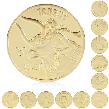 12Pcs Gold Plated Twelve 12 constellation Commemorative Coin Collection Physical
12Pcs Gold Plated Twelve 12 constellation Commemorative Coin Collection Physical