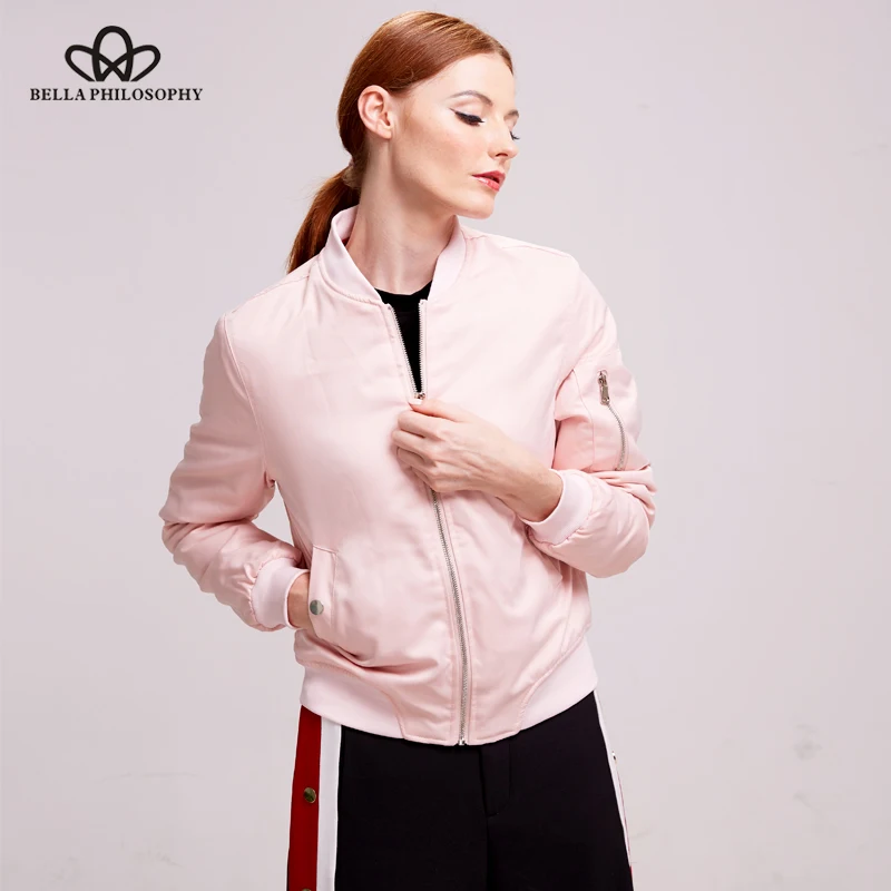 Bella Philosophy 2018 autumn winter zipper padded women bomber jacket black blue pink gray armygreen Women casual outwears
Bella Philosophy 2018 autumn winter zipper padded women bomber jacket black blue pink gray armygreen Women casual outwears