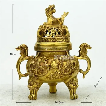 New Art Collection Chinese Brass Two Dragons Incense Burner / Retro Nostalgia Metal Desktop Decoration Crafts Censer Hot Sale 
New Art Collection Chinese Brass Two Dragons Incense Burner / Retro Nostalgia Metal Desktop Decoration Crafts Censer Hot Sale