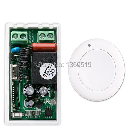 

most simple wiring New AC 220 V 1CH Wireless Remote Control Switch System Receiver & White wall Panel Sticky Remote