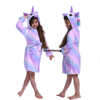 Winter Purple Unicorn Bathrobe for Girls Flannel Nightgown Towel Robe Stitch Hooded Gown Baby Boys Pajamas Children's Bath Robes
Winter Purple Unicorn Bathrobe for Girls Flannel Nightgown Towel Robe Stitch Hooded Gown Baby Boys Pajamas Children's Bath Robes