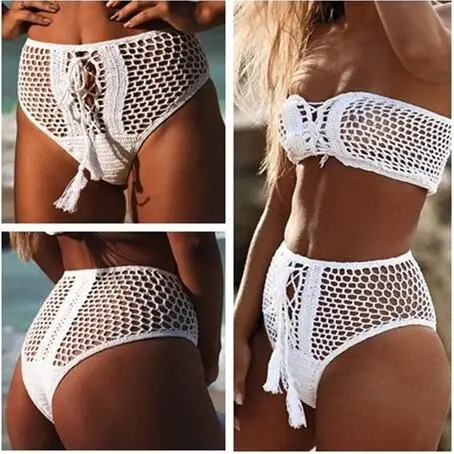 Women Sexy Bikini Panties High Waist Swimwear Bottom Black White Cotton Crochet Hollow Out Bandage Female Swimsuit Briefs
Women Sexy Bikini Panties High Waist Swimwear Bottom Black White Cotton Crochet Hollow Out Bandage Female Swimsuit Briefs