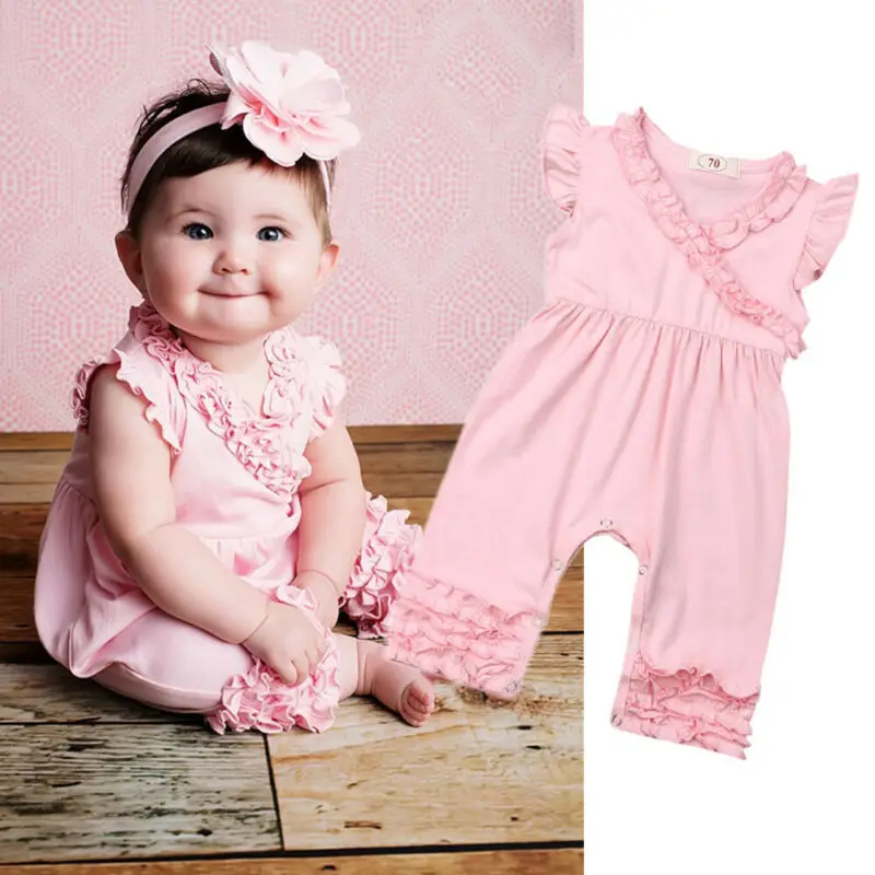 2019 New Fashion Summer Newborn Kid Baby Girl Outfits Lace Ruffle Sleeve Romper Solid Jumpsuit Bow Headband 2Pcs Baby Girl Sets
2019 New Fashion Summer Newborn Kid Baby Girl Outfits Lace Ruffle Sleeve Romper Solid Jumpsuit Bow Headband 2Pcs Baby Girl Sets