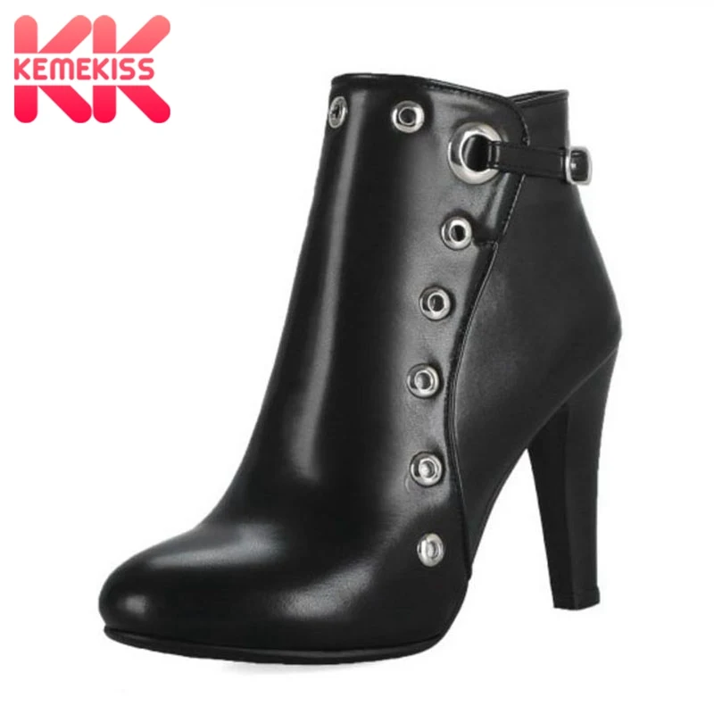 KemeKiss Plus Size 34-48 Women Fur Ankle Boots Winter Fashion Metal Ring High Heel Boots Keep Warm Zipper Office Shoes Women 
KemeKiss Plus Size 34-48 Women Fur Ankle Boots Winter Fashion Metal Ring High Heel Boots Keep Warm Zipper Office Shoes Women