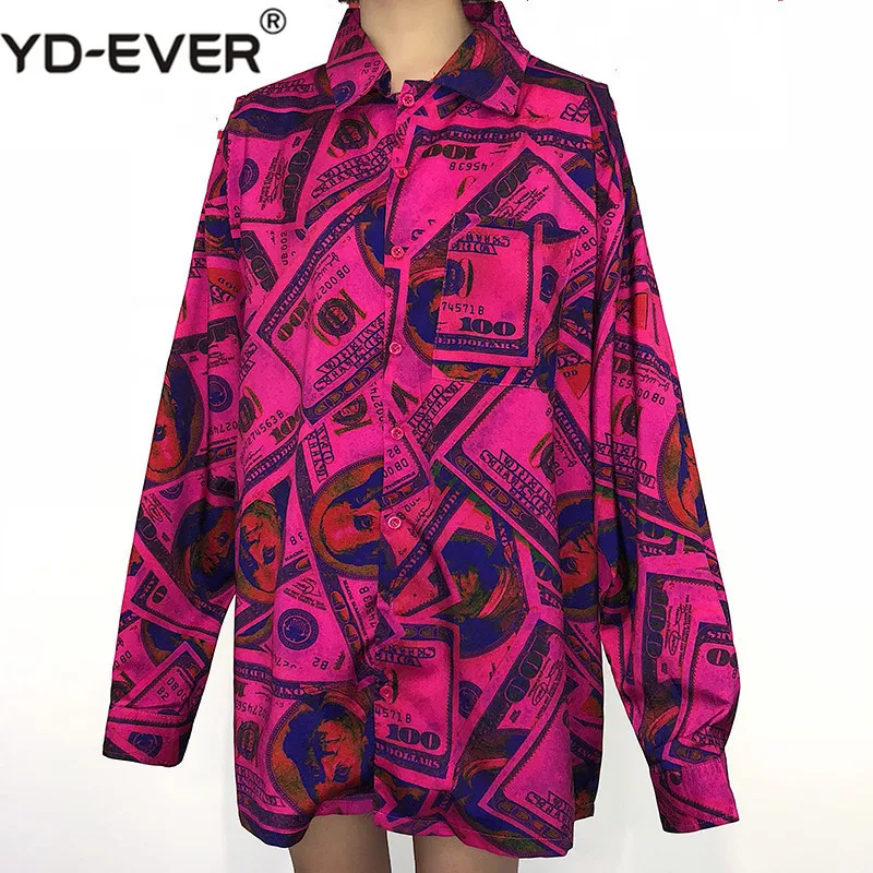 Harajuku Dollars Print Long Blouse Hight Street Women Blusa 2019 Spring Autumn New Fashion Single Breasted Shirt 69457
Harajuku Dollars Print Long Blouse Hight Street Women Blusa 2019 Spring Autumn New Fashion Single Breasted Shirt 69457