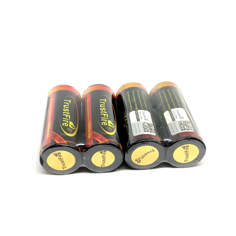 

8pcs/lot TrustFire Colorful 3.7V 5000mAh 26650 Battery Rechargeable Protected Lithium Batteries Cell with PCB For Flashlights