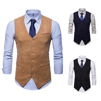 2019 New Style Men's Korean Version of the Slim Men's Solid Color Corduroy Single Breasted Leisure Suit Vest Male
2019 New Style Men's Korean Version of the Slim Men's Solid Color Corduroy Single Breasted Leisure Suit Vest Male