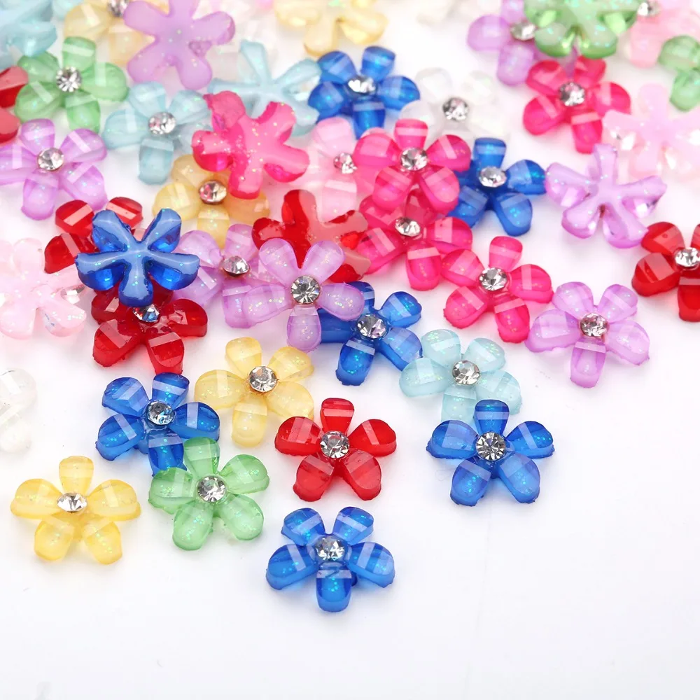 TPSMOC 100pcs 10mm cute resin flower with rhinestone flatback cabochon for DIY jewelry,wedding,nail artdecoration beads craft 
TPSMOC 100pcs 10mm cute resin flower with rhinestone flatback cabochon for DIY jewelry,wedding,nail artdecoration beads craft