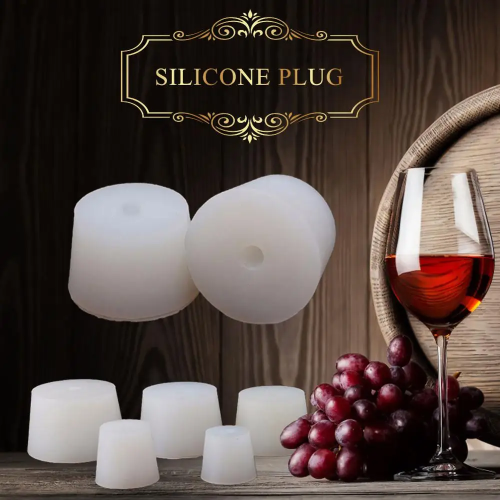 Single 3#-14# Home Brew Wine Food grade solid Silicone plug With Hole For Airlock Valve Bubbler Grade Silicone Rubber Stopper
Single 3#-14# Home Brew Wine Food grade solid Silicone plug With Hole For Airlock Valve Bubbler Grade Silicone Rubber Stopper