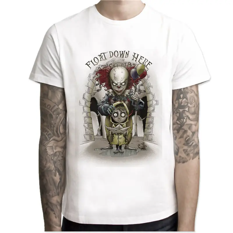 IT Movie T-Shirt Stephen King Print Joker Funny Tees Pennywise Custom Tops Clown Costume T Shirt Tshirt
IT Movie T-Shirt Stephen King Print Joker Funny Tees Pennywise Custom Tops Clown Costume T Shirt Tshirt