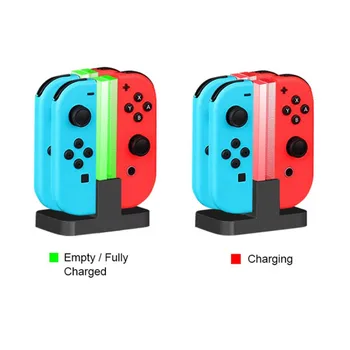 

LED Charging Dock Station Charger Cradle For Nintendo Switch 4 Joy Con Controllers 4 In 1 Charging Stand For Nintend Switch NS