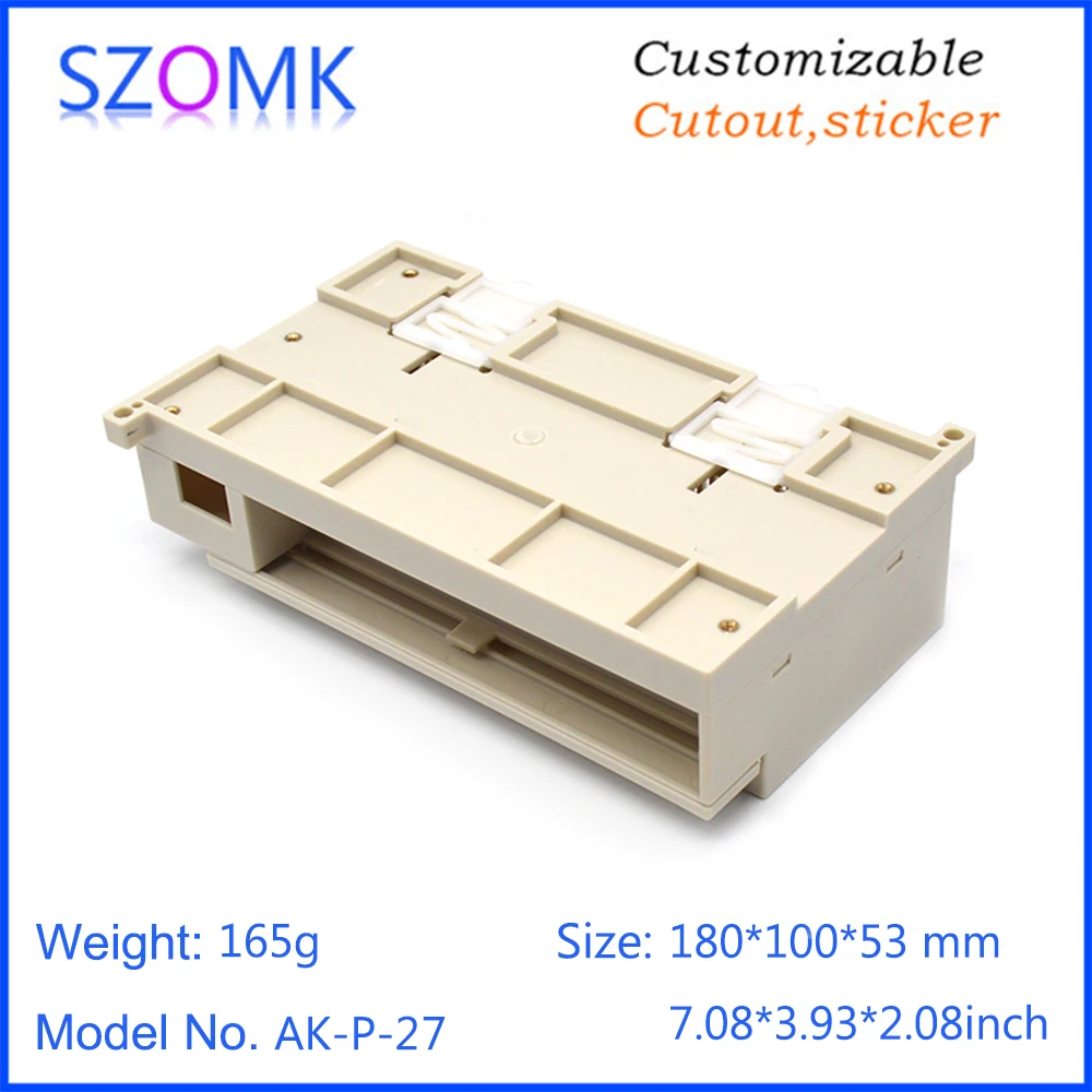 szomk plastic din rail enclosure PLC plastic electronics instrument housing din rail device box (12)