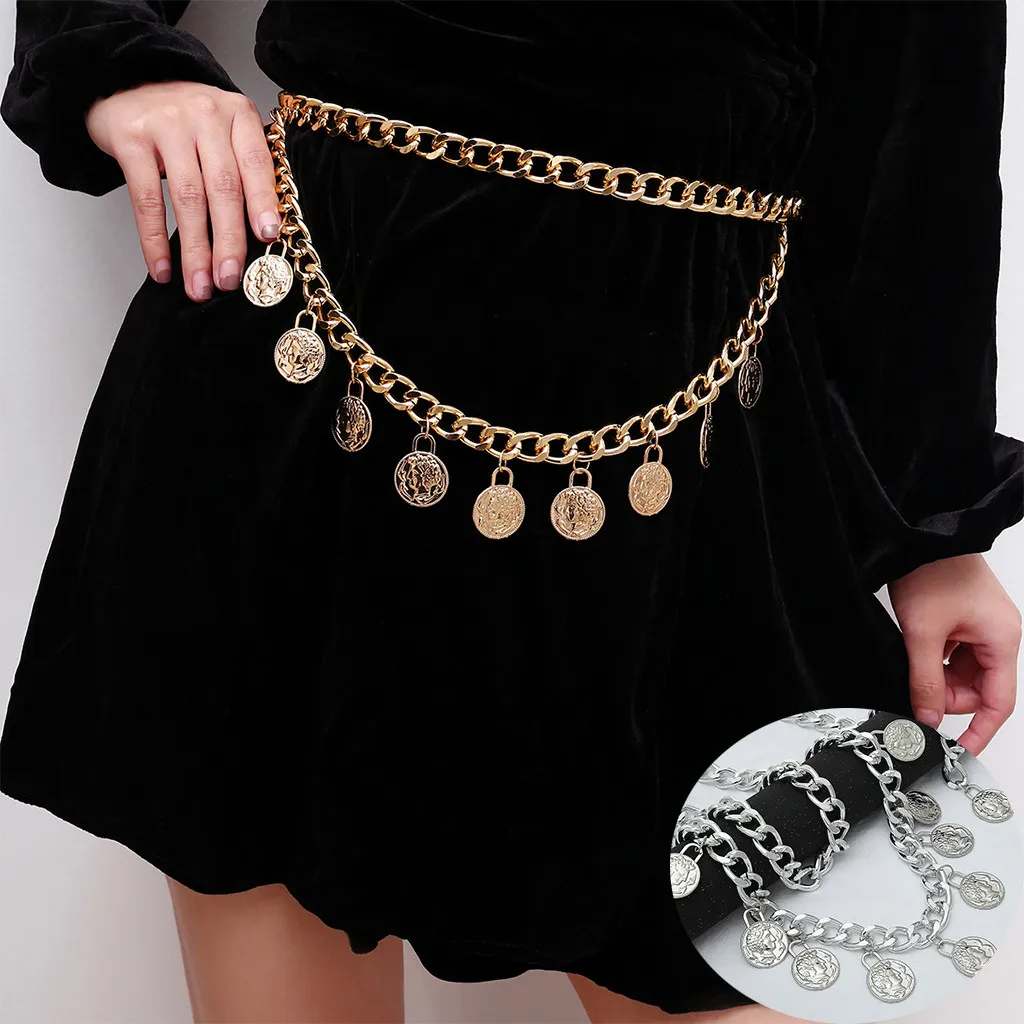 SAGACE Vintage Gypsy Metal Dangle Waist Belt Chain Carved Coin Portrait Pendant Tassel Harness Belly Chains Women Body Jewelry
SAGACE Vintage Gypsy Metal Dangle Waist Belt Chain Carved Coin Portrait Pendant Tassel Harness Belly Chains Women Body Jewelry