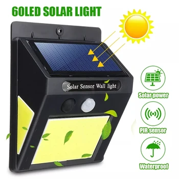 60LED Solar Powered PIR Motion Sensor Wall Security Lighting Garden Outdoor waterproof Path Emergency Security 3 Side lamp
60LED Solar Powered PIR Motion Sensor Wall Security Lighting Garden Outdoor waterproof Path Emergency Security 3 Side lamp