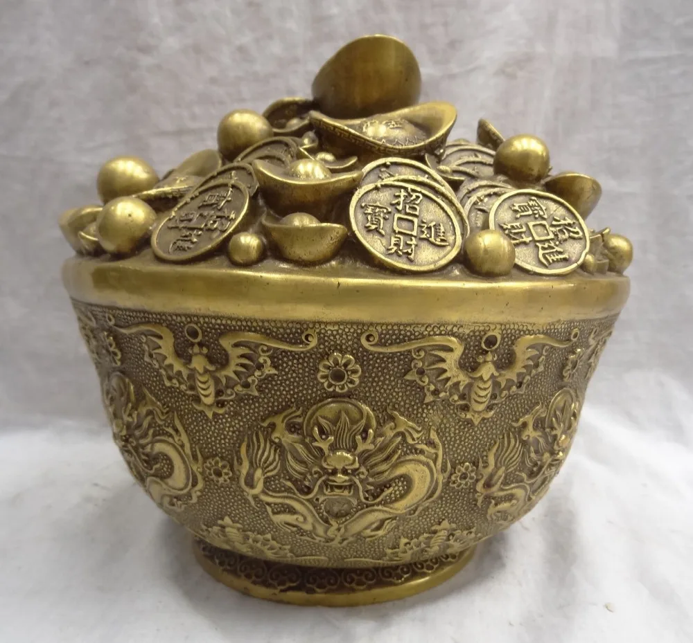 bi002506 9" Chinese Brass Wealth FengShui 9 Dragon Head Statue YuanBao Saving Pot Bank
bi002506 9" Chinese Brass Wealth FengShui 9 Dragon Head Statue YuanBao Saving Pot Bank