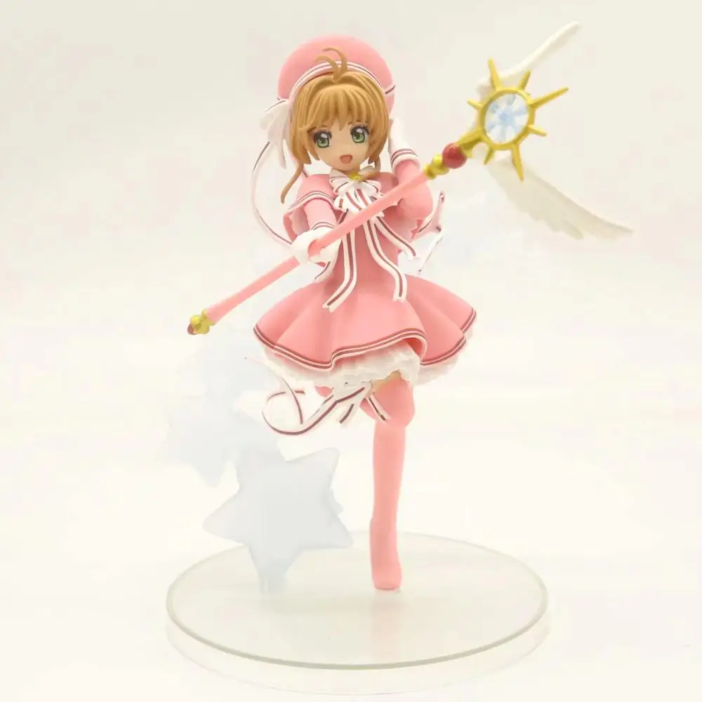 Anime 17CM Card Captor Sakura Action Figures Pink Dress PVC Action Figures Toy Brinquedos Model Gift
Anime 17CM Card Captor Sakura Action Figures Pink Dress PVC Action Figures Toy Brinquedos Model Gift
