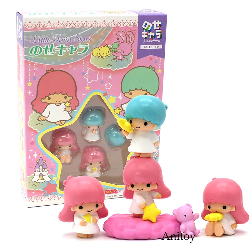 Милые Аниме фигурки LittleTwinStars из мультфильма Nosechara с маленькой двойной звездой ПВХ