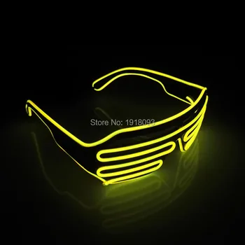 High-grade Fashion Color Yellow EL Wire Glowing Shutter Glasses Neon LED Light Up Glasses Costume Holiday Party Lighting
High-grade Fashion Color Yellow EL Wire Glowing Shutter Glasses Neon LED Light Up Glasses Costume Holiday Party Lighting