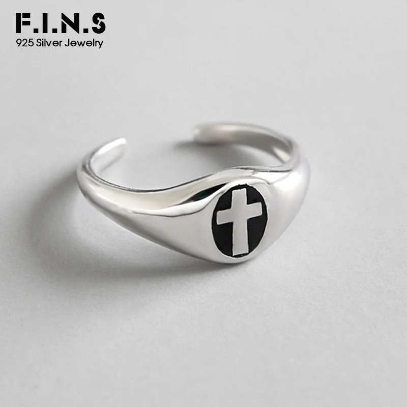 F.I.N.S Authentic 925 Sterling Silver Open Cross Adjustable Ring Vintage Punk Jewelry Accessories 925 Silver Rings for Women
F.I.N.S Authentic 925 Sterling Silver Open Cross Adjustable Ring Vintage Punk Jewelry Accessories 925 Silver Rings for Women
