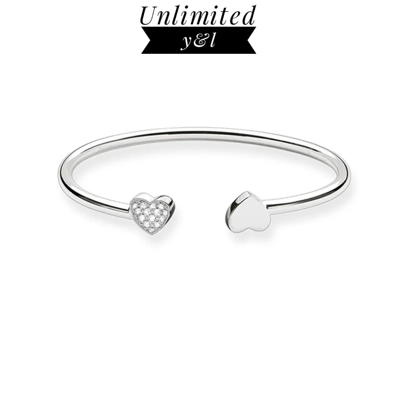 Heart Bangles for Women Men Thomas Style White Cubic Zirconia Silver Fashion Bracelets Jewelry Gifts 2018 Brand New
Heart Bangles for Women Men Thomas Style White Cubic Zirconia Silver Fashion Bracelets Jewelry Gifts 2018 Brand New