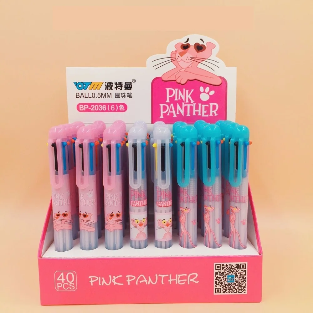 1 Lot=40pcs 6 Colors Muticolor Ballpoint Pen Panther Cartoon Students Favors School Mark Pen Painting Creative Stationery
1 Lot=40pcs 6 Colors Muticolor Ballpoint Pen Panther Cartoon Students Favors School Mark Pen Painting Creative Stationery