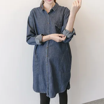 Fashion Maternity Clothes Autumn Pregnancy Clothes Women Denim Shirt Long Style Loosen Casual Tops Blouse for Gravidity Women
Fashion Maternity Clothes Autumn Pregnancy Clothes Women Denim Shirt Long Style Loosen Casual Tops Blouse for Gravidity Women