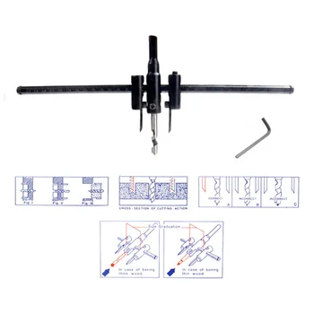 Adjustable 40-300mm Circle Hole Saw Cutter Wood Drywall Drill Bit Saw Round Cutting Tool
Adjustable 40-300mm Circle Hole Saw Cutter Wood Drywall Drill Bit Saw Round Cutting Tool