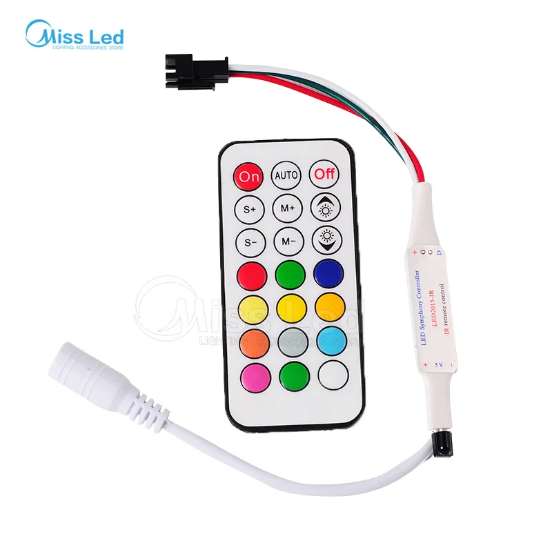 wholesale New DC5v 21 key IR led pixel controller for led strip WS2811//WS2812B/TM1804/TM1809/INK1003/ICS1903 63kinds of effects
wholesale New DC5v 21 key IR led pixel controller for led strip WS2811//WS2812B/TM1804/TM1809/INK1003/ICS1903 63kinds of effects