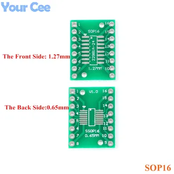 50pcs SOP16 SSOP16 TSSOP16 Pinboard to DIP16 Adapters Plate Converter Board 0.65mm/1.27mm IC Socket PCB Integrated Circuits 
50pcs SOP16 SSOP16 TSSOP16 Pinboard to DIP16 Adapters Plate Converter Board 0.65mm/1.27mm IC Socket PCB Integrated Circuits