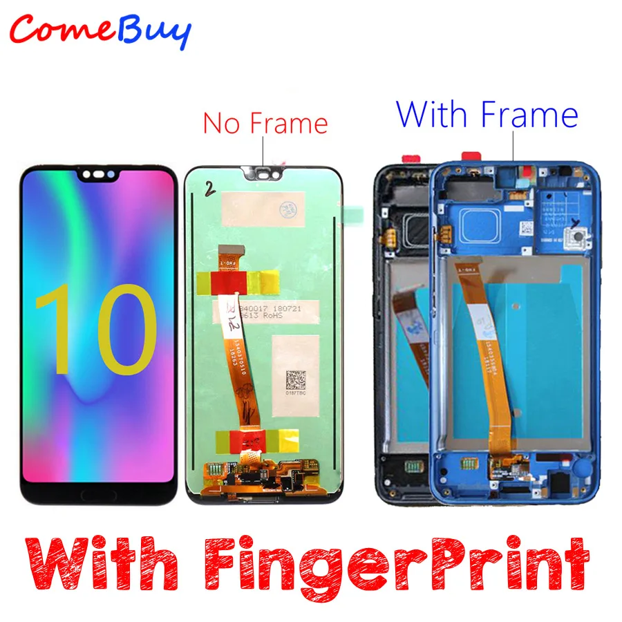 Display For Huawei Honor 10 LCD Display Touch Screen Digitizer For Huawei Honor 10 LCD Screen With Frame+FingerPrint Sensor
Display For Huawei Honor 10 LCD Display Touch Screen Digitizer For Huawei Honor 10 LCD Screen With Frame+FingerPrint Sensor