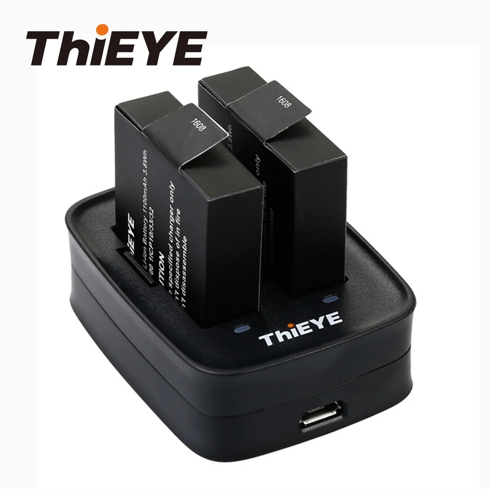 Dual Battery Charger for ThiEYE T5 Edge / E7 Battery Action Camera Accessories Can Quickly Charge Two Li-on Batteries
Dual Battery Charger for ThiEYE T5 Edge / E7 Battery Action Camera Accessories Can Quickly Charge Two Li-on Batteries