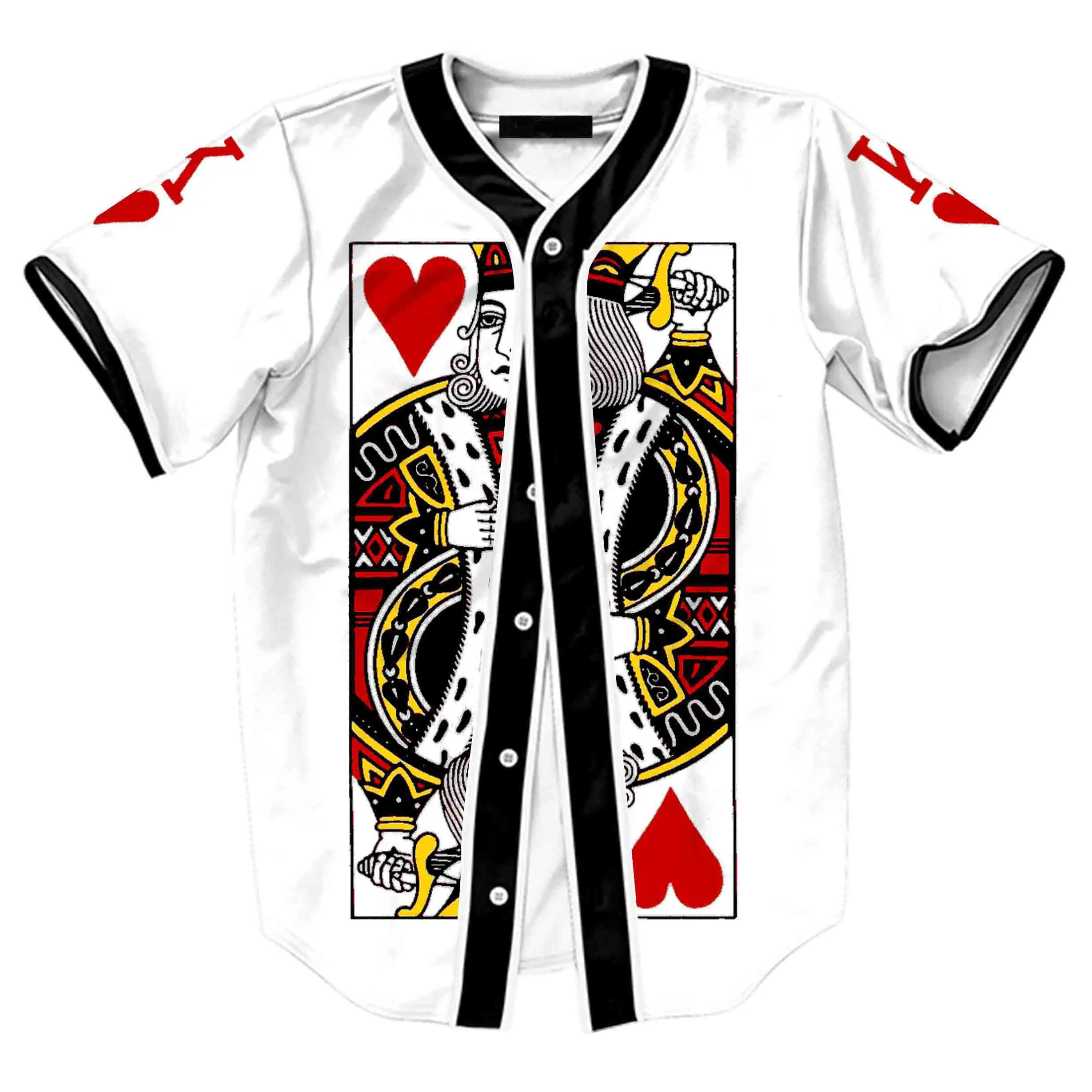 PLstar Cosmos Fashion Vintage Baseball short sleeve Poker King/Queen 3D Printed T shirts Male Female Baseball Jersey Summer Tops
PLstar Cosmos Fashion Vintage Baseball short sleeve Poker King/Queen 3D Printed T shirts Male Female Baseball Jersey Summer Tops