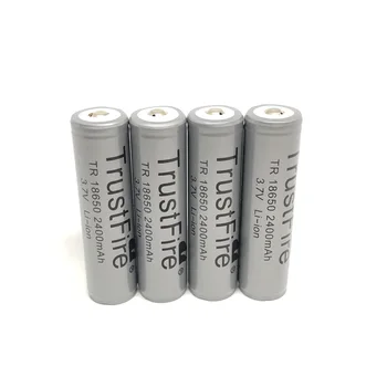 

4PCS/LOT TrustFire TR 18650 3.7V 2400mAh Camera Torch Flashlight Lithium Protected Battery 18650 Rechargeable Batteries with PCB