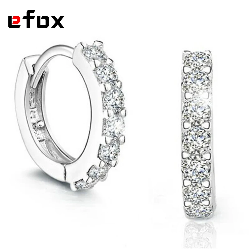 Hot Sale 925 Sterling Silver Earrings For Women Crystal Fashion Wedding Jewelry Ladies Hoop Earrings
Hot Sale 925 Sterling Silver Earrings For Women Crystal Fashion Wedding Jewelry Ladies Hoop Earrings