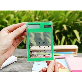 New Solar Ultra Slim Touchscreen LCD 8 Digit Electronic Transparent Calculator Home Office Use DOM668
New Solar Ultra Slim Touchscreen LCD 8 Digit Electronic Transparent Calculator Home Office Use DOM668