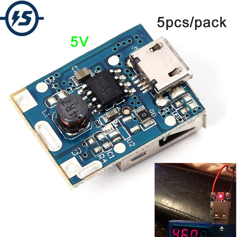 5pcs 5V Step-Up Power Module Lithium Battery Charging Protection Board Boost Converter LED Display USB For DIY Charger 134N3P
5pcs 5V Step-Up Power Module Lithium Battery Charging Protection Board Boost Converter LED Display USB For DIY Charger 134N3P