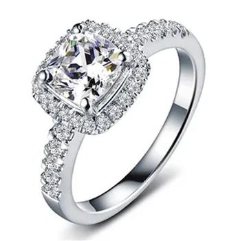 Luxury 2CT Cushion Cut Simulated Diamond Engagement Rings For Women silver 925,Halo Style Engagement Ring diamond supply
Luxury 2CT Cushion Cut Simulated Diamond Engagement Rings For Women silver 925,Halo Style Engagement Ring diamond supply