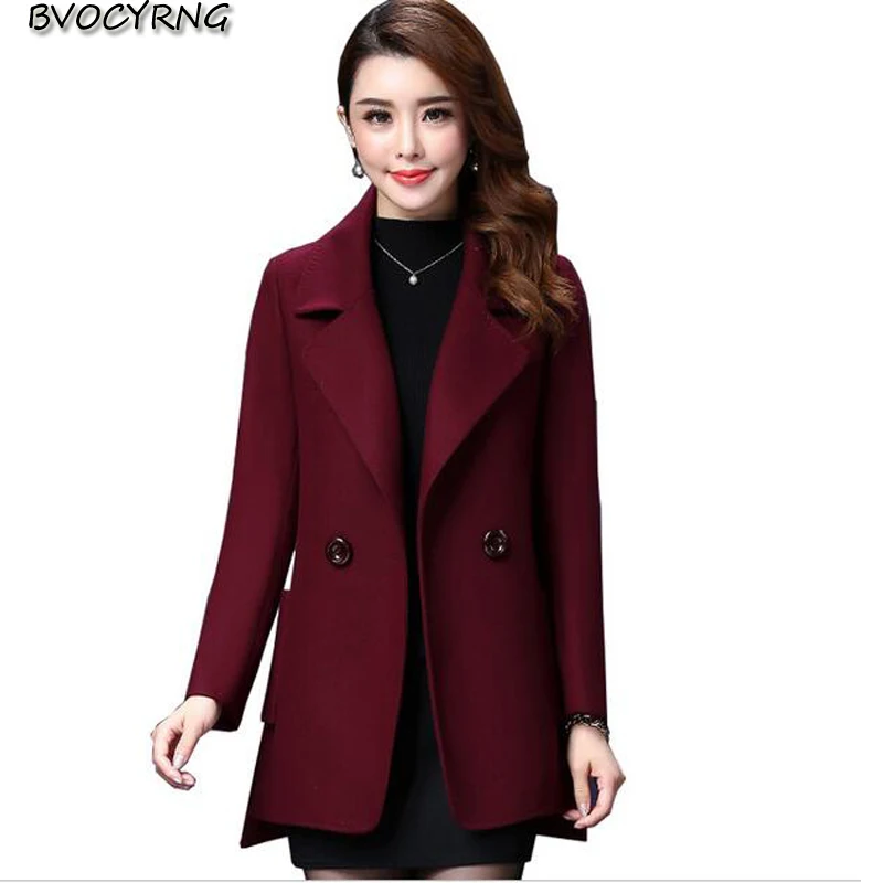 New Fashion Autumn Winter Woolen Coat Female Elegant Middle-aged Big Size Loose Jacket Lapel High Quality Wool Women Parka Q625
New Fashion Autumn Winter Woolen Coat Female Elegant Middle-aged Big Size Loose Jacket Lapel High Quality Wool Women Parka Q625