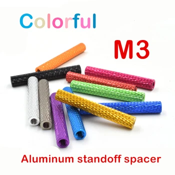 10pcs M3*6/10/15/20/25/28/30/35/37/40mm 11 Colors Round Aluminum knurled standoff spacer Aluminum Column post for Diy Model
10pcs M3*6/10/15/20/25/28/30/35/37/40mm 11 Colors Round Aluminum knurled standoff spacer Aluminum Column post for Diy Model