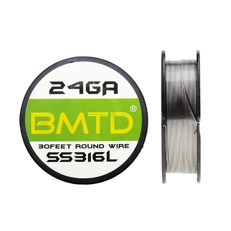 BMTD 10m/roll 30feet SS316L Resistance Wire RDA RBA Rebuildable Atomizer Stainless steel Heating Wires Prebuilt Coil Vapor Tools
BMTD 10m/roll 30feet SS316L Resistance Wire RDA RBA Rebuildable Atomizer Stainless steel Heating Wires Prebuilt Coil Vapor Tools