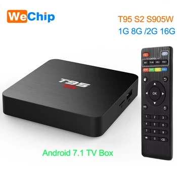 Wechip T95 S2 TV BOX Android 7.1 OS Smart TV Box 2GB 16GB Amlogic S905W Quad Core 2.4GHz WiFi Set top box 1GB 8GB T95S2 Player 
Wechip T95 S2 TV BOX Android 7.1 OS Smart TV Box 2GB 16GB Amlogic S905W Quad Core 2.4GHz WiFi Set top box 1GB 8GB T95S2 Player