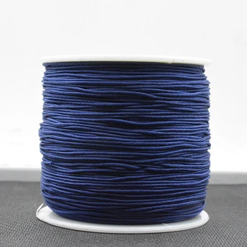 

Wholesale 100yard 0.8MM Mix Color Nylon Black Chinese Knotting Macrame Cord Braided DIY Kumihimo Beading String Thread